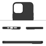 Миниатюра: Силиконов кейс iPaky матиран, За iPhone 15 Pro (6.1), Черен