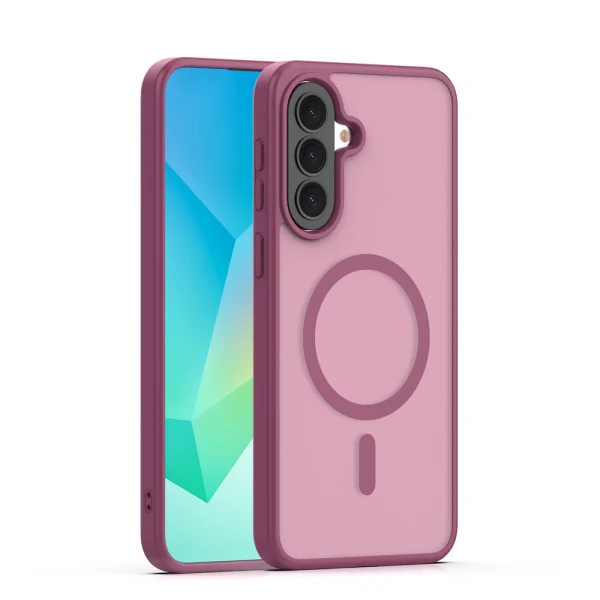 Кейс Mag Matt с цяла дупка за камерите за Samsung Galaxy A57 тъмнолилав