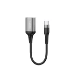 Миниатюра: Кабел OTG, USB-C - USB-A женско, XO NB201, Черен