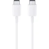 Миниатюра: Оригинален кабел Samsung USB-C - USB-C, EP-DW767JWE, 25W, 1.8м, 3A, в плик, Бял