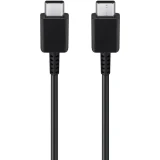 Миниатюра: Оригинален кабел Samsung USB-C - USB-C, EP-DW767JBE, 25W, 1.8м, 3A, в плик, Черен