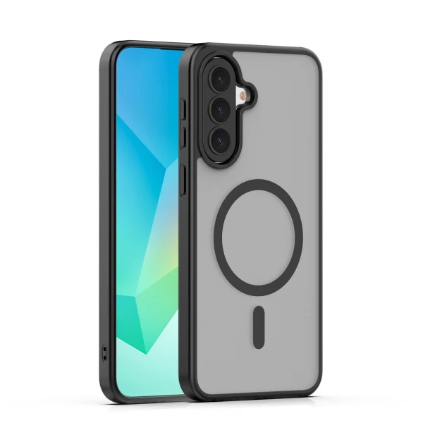 Кейс Mag Matt с цяла дупка за камерите за Samsung Galaxy A37 черен
