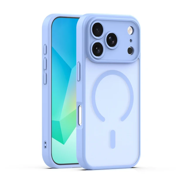 Кейс Mag Matt с отвори за камерите за iPhone 17 Pro / 18 Pro светлосин