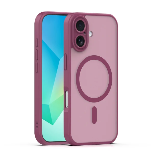 Кейс Mag Matt с отвори за камерите за iPhone 17 / 18 тъмнолилав