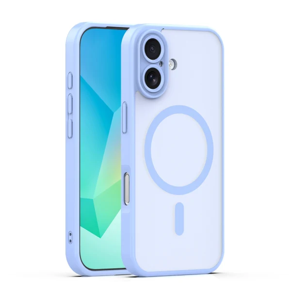 Кейс Mag Matt с отвори за камерите за iPhone 17 / 18 светлосин