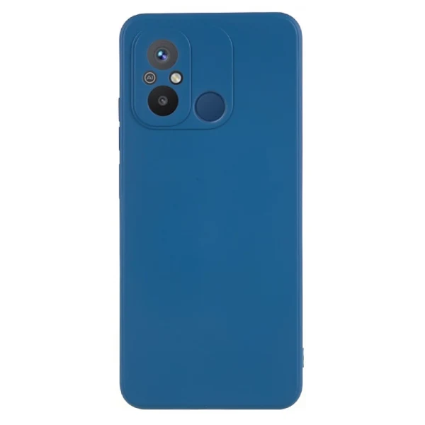 Силиконов кейс iPaky матиран, За Xiaomi Redmi 12C, Тъмносин