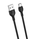 Миниатюра: Кабел USB-A - USB-C, XO NB200 2.1A 1м в кутия, Черен