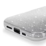 Миниатюра: Силиконов кейс bSmart Glitter 3в1 за Samsung Galaxy A57 сребрист