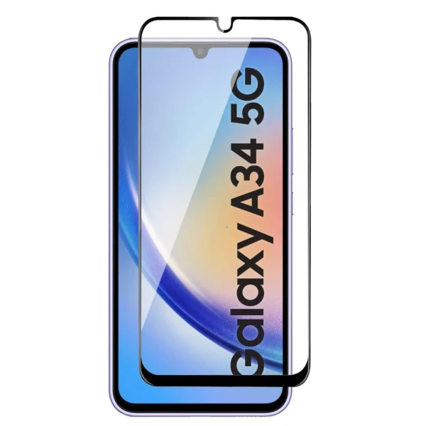 Стъклен протектор MBX 9D Paper Box Flat, За Samsung Galaxy A34 5G (A346B), Черен
