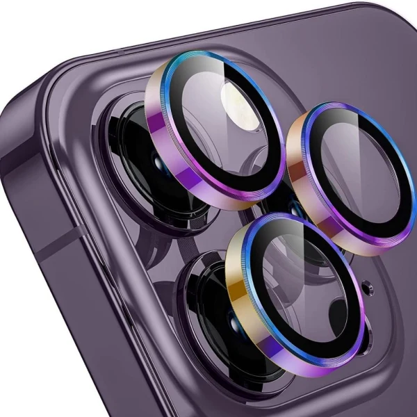 Протектор задна камера метални рингове MBX за iPhone 14 Pro, 14 Pro Max, Многоцветен