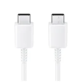 Миниатюра: Оригинален кабел Samsung USB-C - USB-C, EP-DA705BBE, 1м, 3A, в плик, Бял