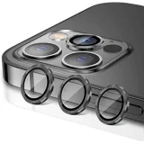 Миниатюра: Протектор задна камера метални рингове MBX за iPhone 13 Pro, 13 Pro Max, Черен