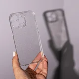 Миниатюра: Силиконов кейс Shine 2 mm брокатен, За iPhone 14 Pro (6.1), Прозрачен