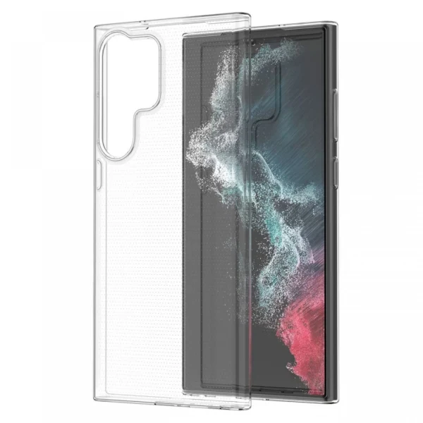 Силиконов кейс MBX, За Samsung Galaxy S23 Ultra (S918B), Прозрачен