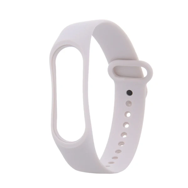 Силиконова каишка bSmart за смарт гривна Xiaomi Mi Band 3/4, Слонова кост