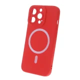 Миниатюра: Силиконов кейс bSmart Silicone Soft Magsafe, За iPhone 14 Pro Max (6.7), Червен