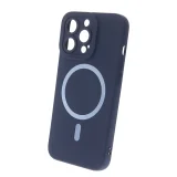 Миниатюра: Силиконов кейс bSmart Silicone Soft Magsafe, За iPhone 14 Plus (6.7), Тъмносин