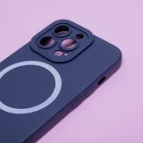 Миниатюра: Силиконов кейс bSmart Silicone Soft Magsafe, За iPhone 14 Plus (6.7), Тъмносин