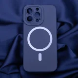 Миниатюра: Силиконов кейс bSmart Silicone Soft Magsafe, За iPhone 14 Plus (6.7), Тъмносин