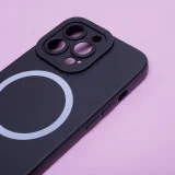 Миниатюра: Силиконов кейс bSmart Silicone Soft Magsafe, За iPhone 14 Plus (6.7), Черен