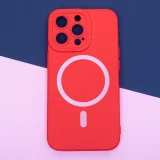 Миниатюра: Силиконов кейс bSmart Silicone Soft Magsafe, За iPhone 13 Pro (6.1), Червен