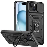 Миниатюра: Силиконов твърд кейс bSmart Defender Slide, За iPhone 14 Plus (6.7), Черен