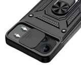 Миниатюра: Силиконов твърд кейс bSmart Defender Slide, За iPhone 14 Plus (6.7), Черен