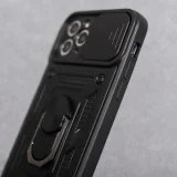 Миниатюра: Силиконов твърд кейс bSmart Defender Slide, За iPhone 14 Plus (6.7), Черен