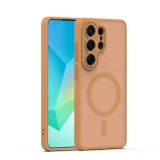 Миниатюра: Кейс Mag Matt с отвори за камерите за Samsung Galaxy S26 Ultra светлокафяв