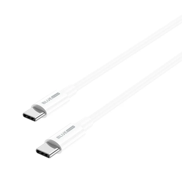 Кабел USB-C - USB-C, BLUE Power BBX44 1м 100W 5A в кутия, Бял