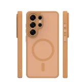 Миниатюра: Кейс Mag Matt с отвори за камерите за Samsung Galaxy S26 Ultra светлокафяв