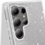 Миниатюра: Силиконов кейс bSmart Glitter 3в1 за Samsung Galaxy S26 Ultra сребрист