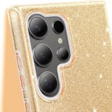 Миниатюра: Силиконов кейс bSmart Glitter 3в1 за Samsung Galaxy S26 Ultra златист