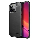 Миниатюра: Силиконов кейс MBX Carbon, За iPhone 14 Pro Max (6.7), Черен