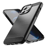 Миниатюра: Силиконов кейс MBX Carbon, За iPhone 14 Pro Max (6.7), Черен