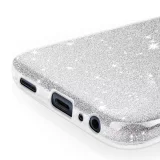 Миниатюра: Силиконов кейс bSmart Glitter 3в1 за Samsung Galaxy S26 сребрист