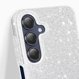 Миниатюра: Силиконов кейс bSmart Glitter 3в1 за Samsung Galaxy S26 Plus сребрист