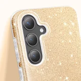 Миниатюра: Силиконов кейс bSmart Glitter 3в1 за Samsung Galaxy S26 Plus златист