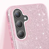 Миниатюра: Силиконов кейс bSmart Glitter 3в1 за Samsung Galaxy S26 розов