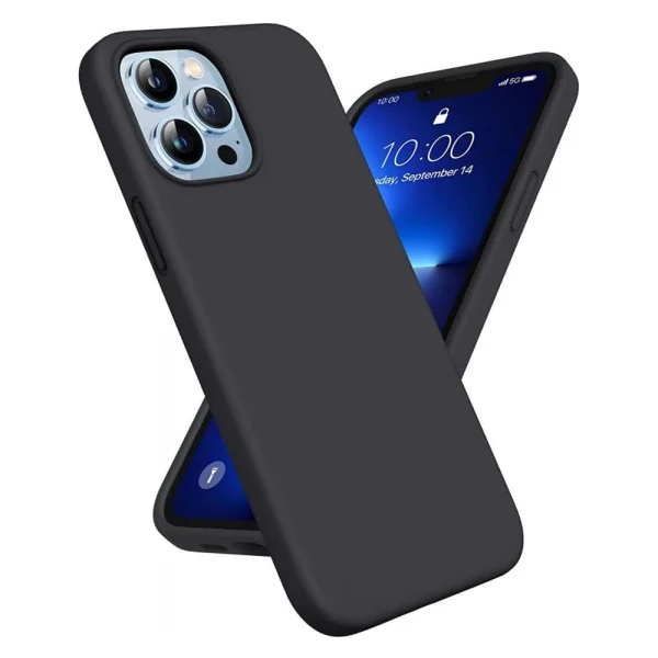 Силиконов кейс bSmart Silicone Soft Cover, За iPhone 14 Plus (6.7), Черен