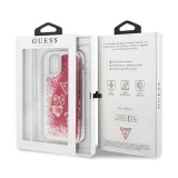Миниатюра: Оригинален кейс Guess Glitter Hearts, За iPhone 11 Pro (5.8), Червен
