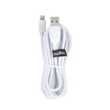 Миниатюра: Кабел USB - Lightning, Maxlife 3м в кутия 2A, за iPhone, Бял