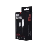 Миниатюра: Кабел USB - Lightning, Maxlife 3м в кутия 2A, за iPhone, Бял