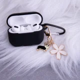 Миниатюра: Калъф силиконов за Airpods 3 слушалки bSmart с висулка куче, Черен