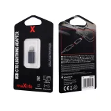 Миниатюра: Преходник адаптер USB-C към Lightning, Maxlife, Черен