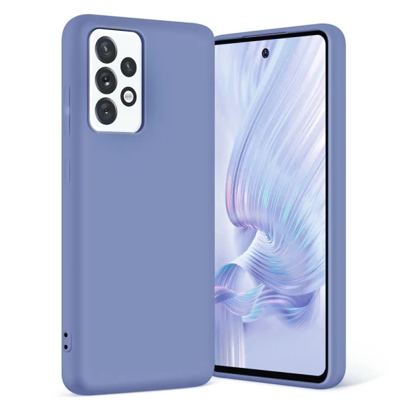 Силиконов кейс bSmart Silicone Soft Cover, За Samsung Galaxy A72 4G/5G (A725F/A726B), Светлосин