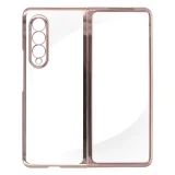 Миниатюра: Пластмасов прозрачен кейс MBX с кант, За Samsung Galaxy Z Fold3 5G, Розово-златен