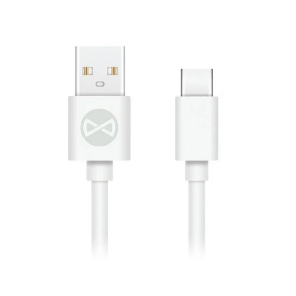 Кабел USB-A - USB-C, Forever 1м 3A в кутия, Бял