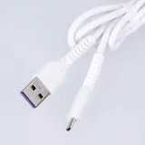 Миниатюра: Кабел USB - Micro USB, Maxlife MXUC-04 1м в кутия 3A с подсилени конектори, Бял