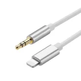 Миниатюра: Кабел AUX bSmart, Lightning към мъжко 3.5мм, Бял